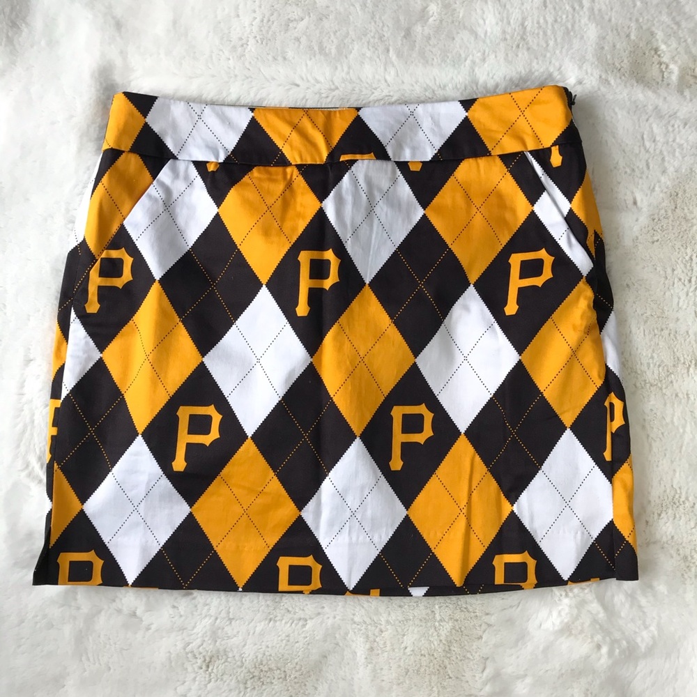 Loudmouth Black and Gold Argyle Skort